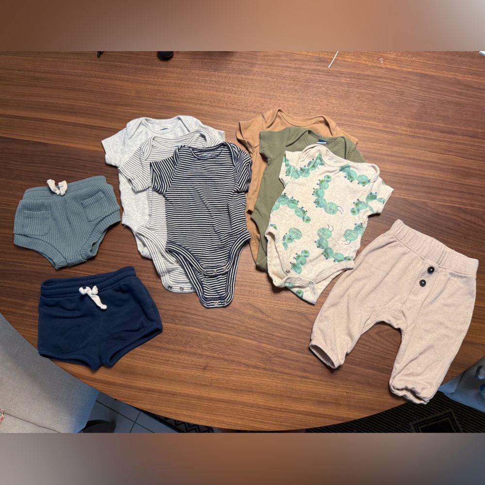 Assorted Baby Onesies and Pants Set
